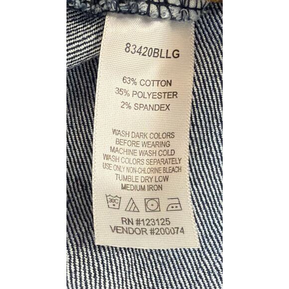 Metro Blues Women's 12 Blue Modern Bootcut Dark Wash Stretch Denim Jeans 33x31 - Picture 4 of 8